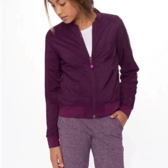 Ivivva Other - IVIVVA BY LULULEMON Wherever You Go Reversible Bomber Jacket Plum Size 14